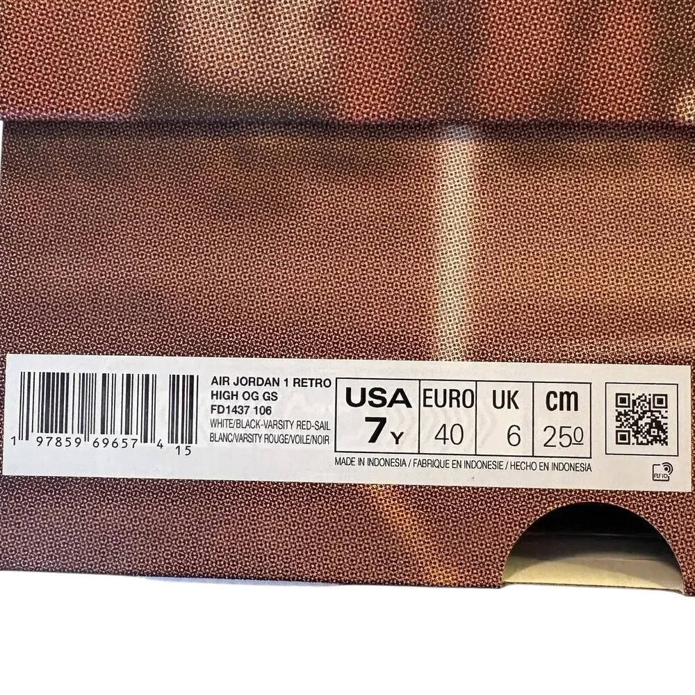 Nike Air Jordan 1 Retro High OG GS Sz 7Y / 8.5 Women‎ FD1437 106